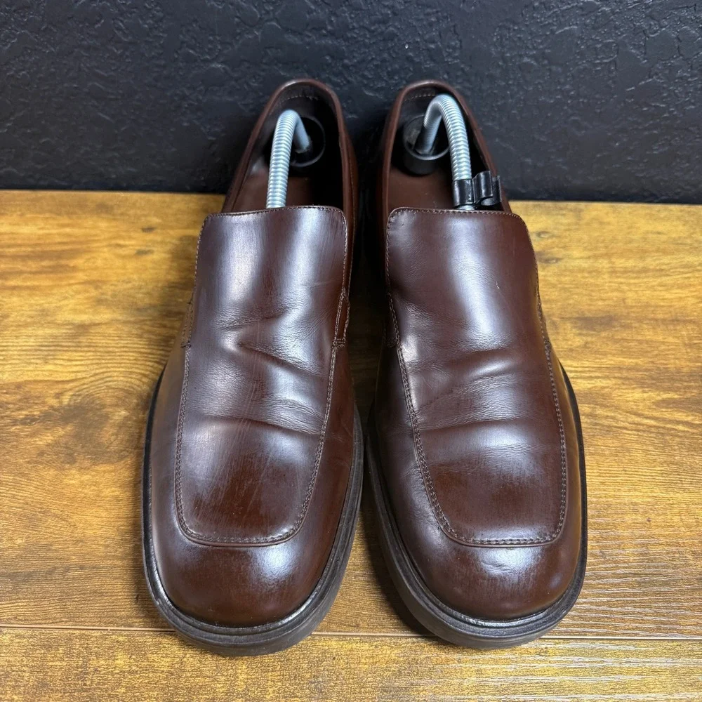 Banana Republic Vera Cuoio Brown Italian Leather‎ Loafers Mens Size 10 D